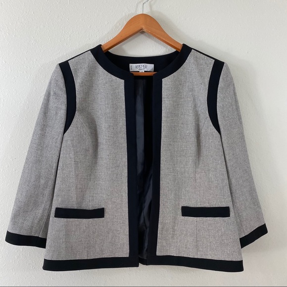 Kasper Jackets & Blazers - Kasper petite black/tan jacket